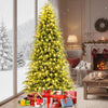 7/7.5/8 Feet Pre-Lit Artificial Christmas Tree Hinged Faux Xmas Tree with Soft Branch Tips-8 feet - Gallery View 1 of 10