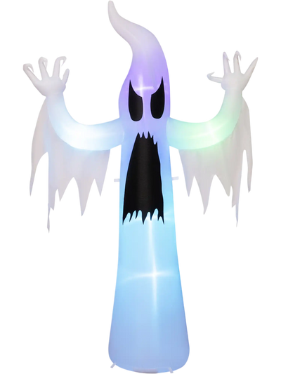 Costway 7.7' Halloween Inflatable Ghost w/ RGB LED Lights 60209313 New
