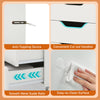 Close-up of the 7-drawer chest's convenient cut-out handles and smooth metal guide rails for easy access and mobility.