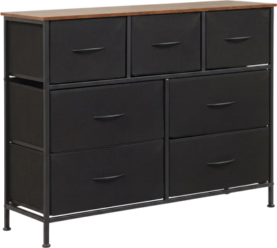 Costway 7-Drawer Wide Bedroom Fabric Dresser 59224436 New