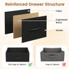 Reinforced drawer structure of the 7-drawer wide dresser ensures durability and ample storage for bedroom organization.