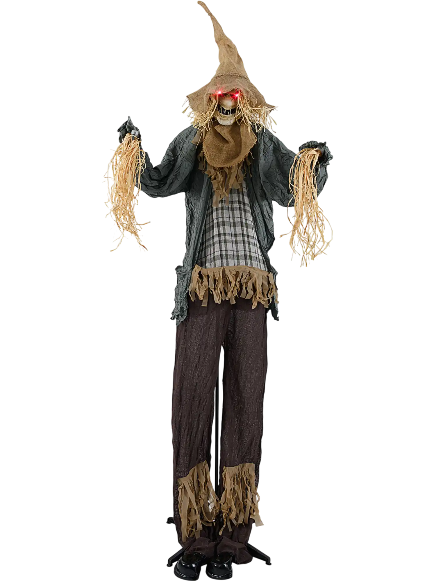 Costway 7' Animated Standing Scarecrow Halloween Decoration Light-Up Eyes 74999761 New