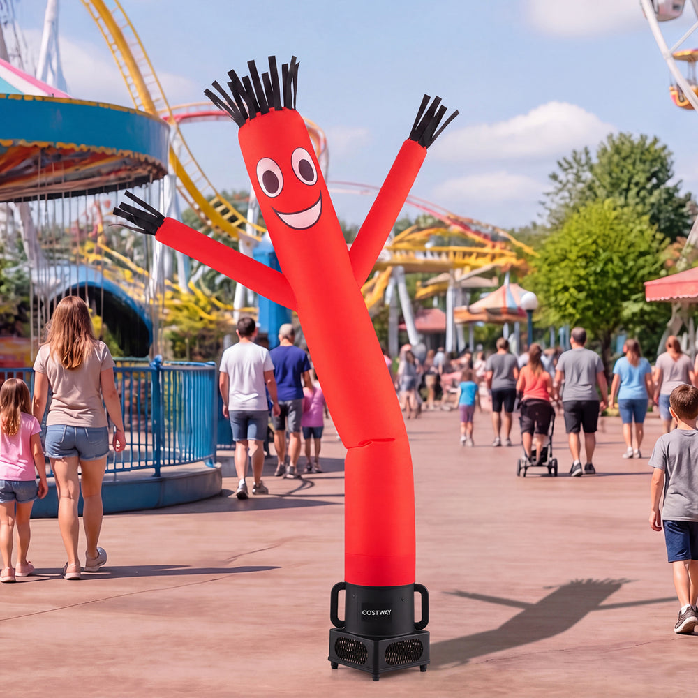 7 FT inflatable tube man with waving arms and smiling face, ideal for attracting attention in outdoor business promotions.
