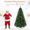 7 ft pre-lit artificial Christmas tree with 310 warm white LED lights and realistic balsam fir design for festive decor.