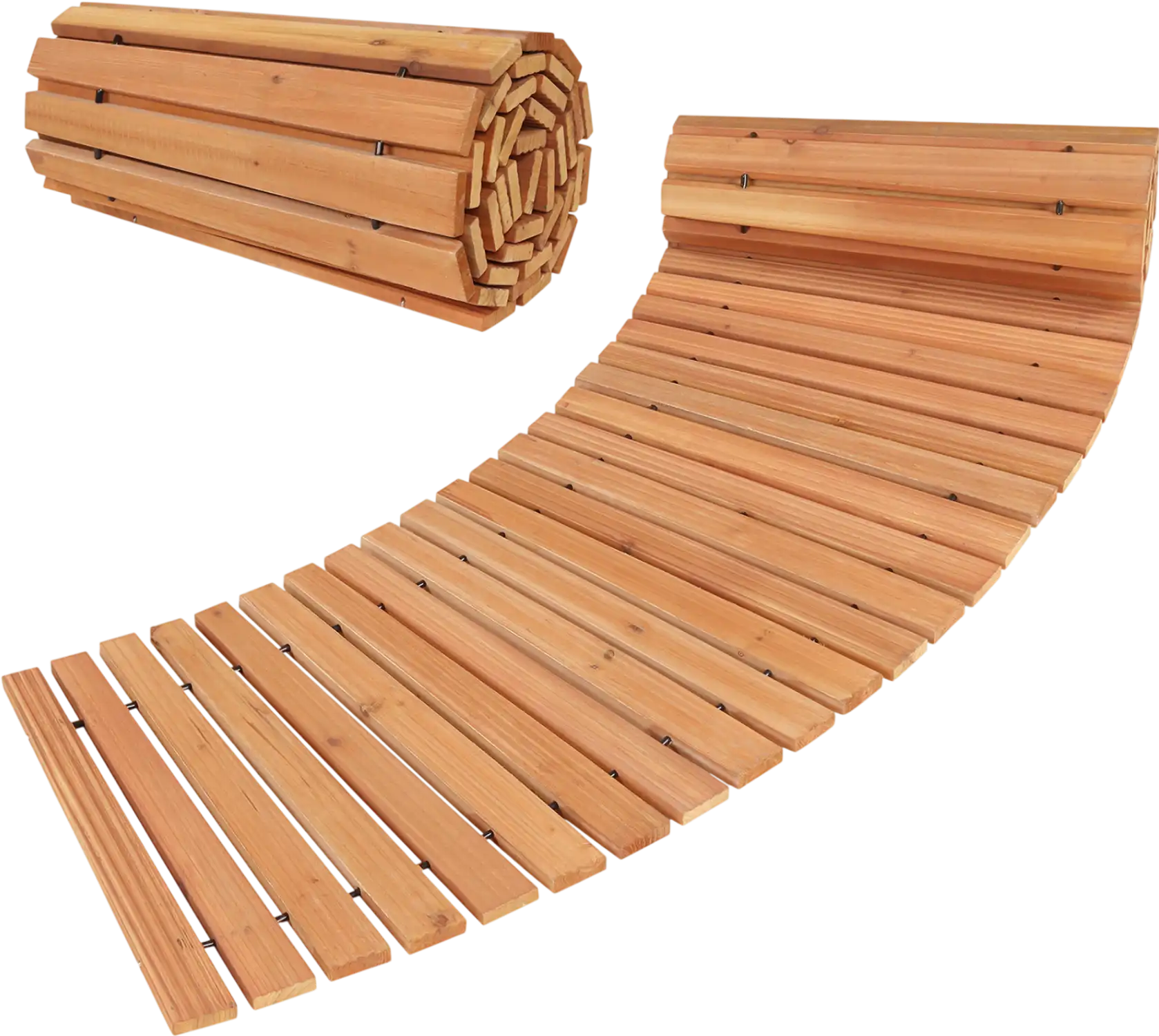 Costway 7' Wooden Garden Pathway Anti-Slip Surface for Gardens Patios 59767359 New