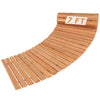 7 FT wooden garden pathway with anti-slip surface, showcasing a natural finish, ideal for patios and garden paths.