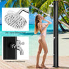Adjustable outdoor solar shower with 360° swivel head, foot shower, and eco-friendly PVC construction for easy.