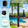 7.2 feet adjustable outdoor solar heating shower with a stable PVC base, ideal for poolside or backyard use.