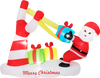 7 Feet Christmas Inflatables Santa with Slingshot and Built-in LED Lights Outdoor Decoration