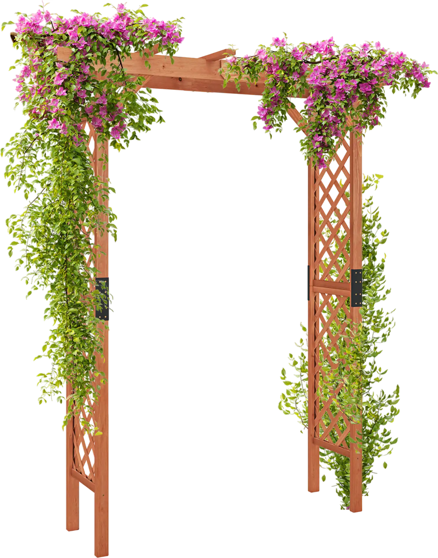 Costway 7' Garden Wooden Arbor Arch Plant Pergola 79416350 New
