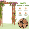 7 feet garden wooden high arbor arch made from durable fir wood, perfect for supporting climbing plants in outdoor.
