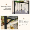 Grill gazebo featuring 5 hanging hooks and 2 bottle openers for convenient cooking and beverage access.