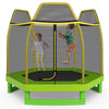 7 Feet Kids Recreational Bounce Jumper Trampoline-Green - Gallery View 1 of 9