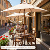 7 Feet Outdoor Rectangular Patio Umbrella with 3 Adjustable Heights-Beige - Gallery View 1 of 10