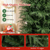 Close-up of the 7 feet pre-lit artificial Christmas tree showcasing realistic TPE leaves and lush PVC branch tips.