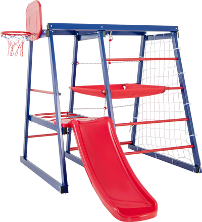 Costway 7-in-1 Metal Toddler Climber Slide Jungle Gym 93521847 New