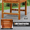 Close-up of the reinforced crossbars on the solid wood chair, showcasing stability and a weight capacity of 330 lbs.
