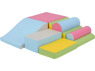 Costway 7-Piece Foam Climbing Blocks Toddler Indoor Play Set 53024932 New