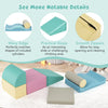 Colorful 7-piece soft play equipment with zippered PU cover, featuring diverse climbing blocks for indoor play and.