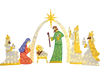 7 Pieces Lighted Nativity Scene with 310 Warm White LED Lights