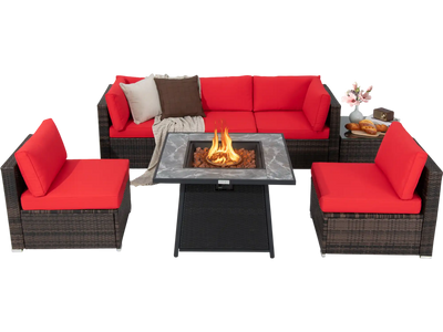 Costway 7-Pc Patio Furniture Set w/ 35