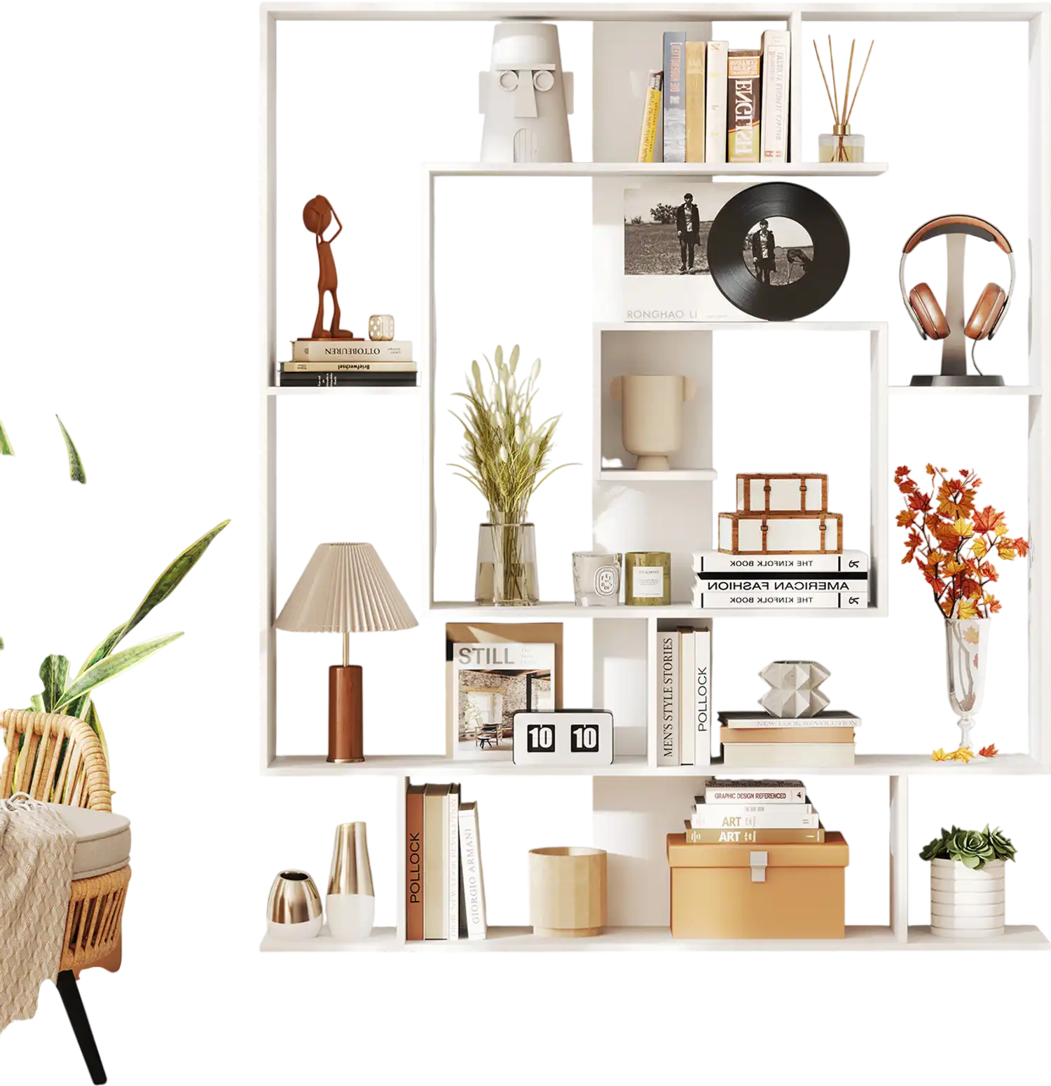 Costway 7-Tier Bookshelf Open Display Shelf Rack White 534189627 New