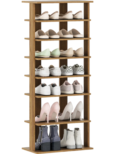 Costway 7-Tier Vertical Shoe Rack Front Door Cabinet 63541798 New