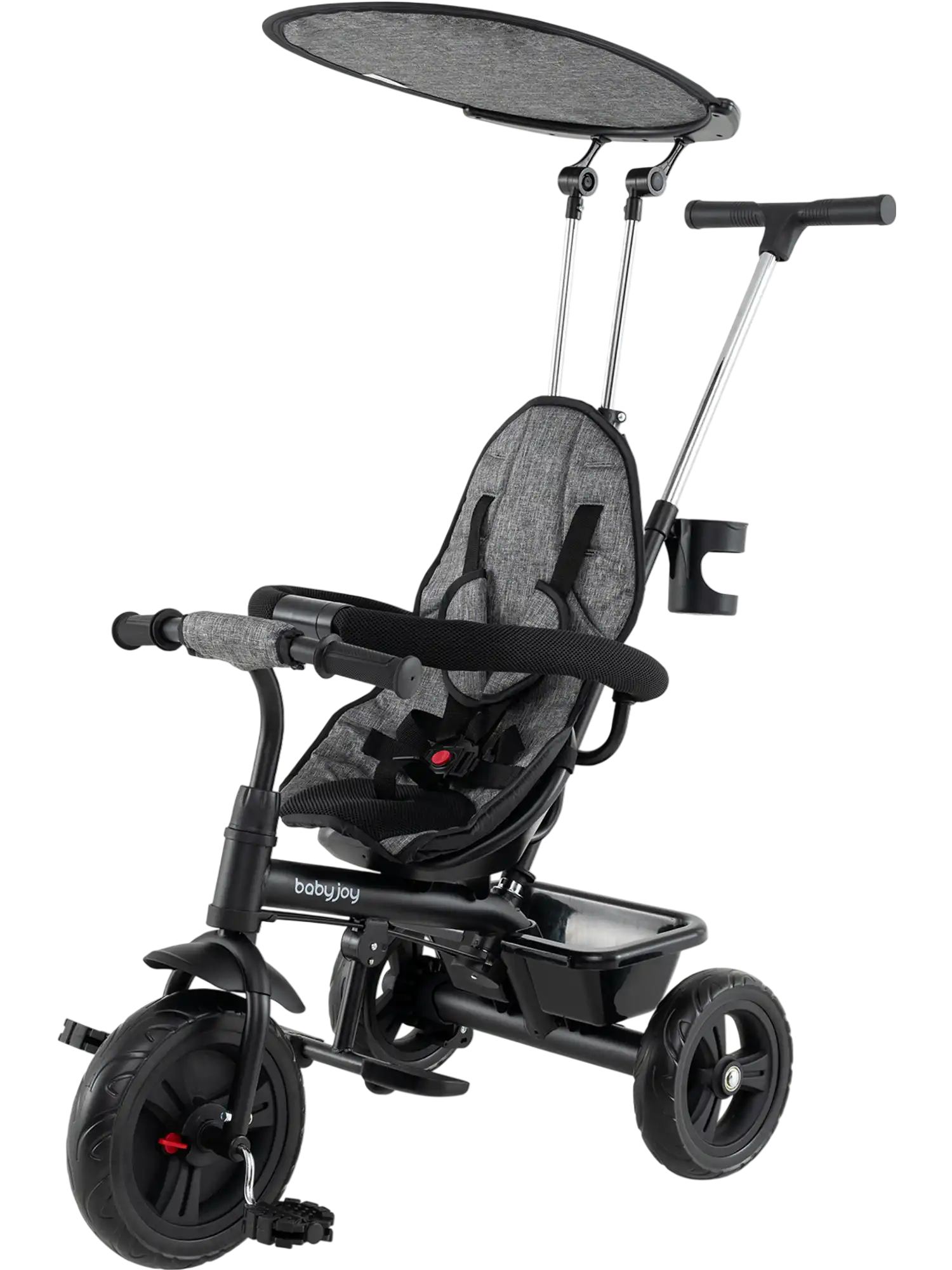 Costway 7-in-1 Baby Stroller Tricycle Adjustable Canopy Foldable Footrests 33834130 New