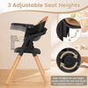 Adjustable seat heights of the 7-in-1 convertible high chair ensure a comfortable fit for growing children during mealtime.