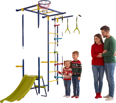 Costway 7-in-1 Indoor Jungle Gym for Toddlers 52795412 New