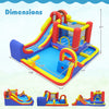 7 in 1 outdoor inflatable bounce house features water slides, splash pools, and a climbing wall for backyard fun.