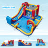 7 in 1 outdoor inflatable bounce house with water slides, splash pools, and climbing wall, ideal for backyard fun.