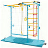7-in-1 Swedish ladder with monkey bars and gymnastics mat, designed for kids' fun and safe exercise activities.