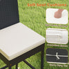 Soft seat cushion with convenient zippers for the 7-piece patio rattan bar set, perfect for outdoor comfort and style.