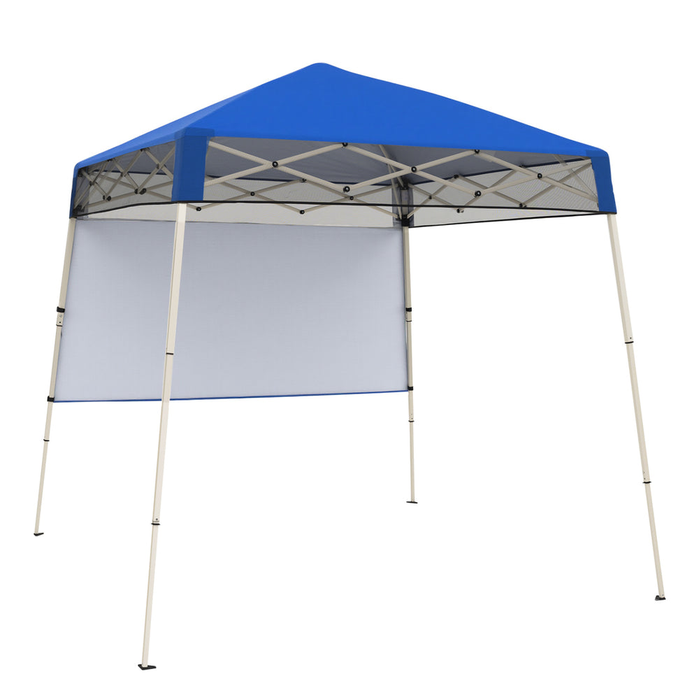 7 x 7 FT Pop-Up Canopy Tent with 1 Push Center Lock for Sports Picnic Camping-Blue - Gallery View 1 of 1
