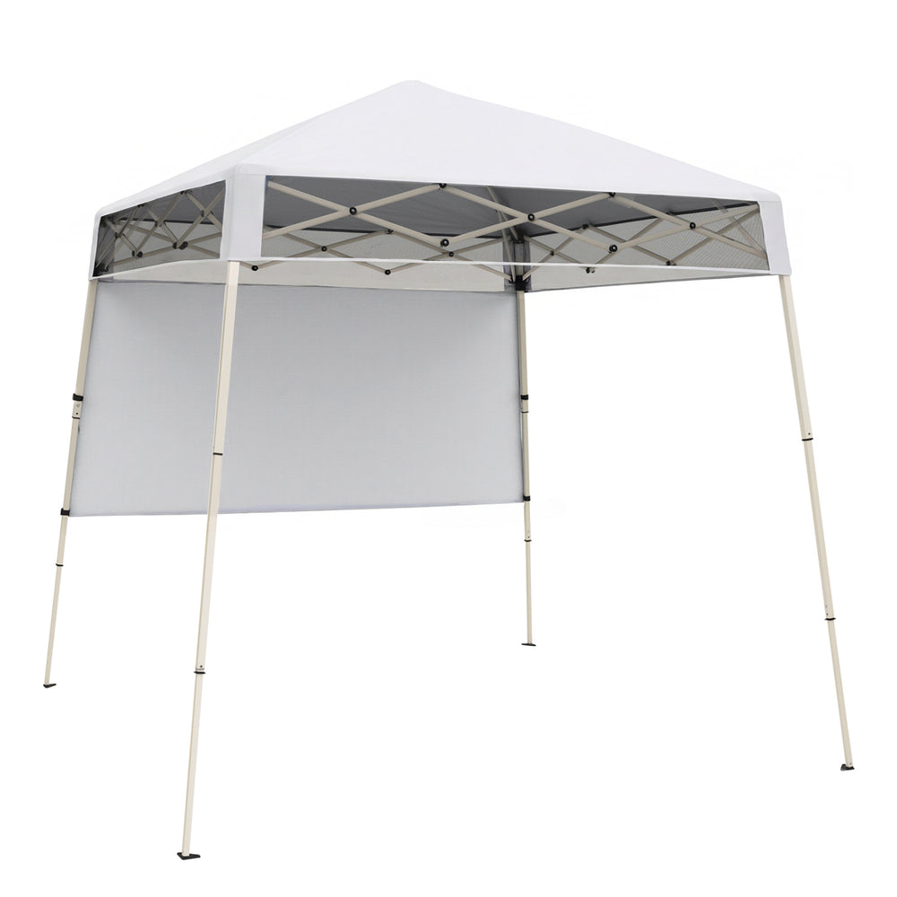 7 x 7 FT Pop-Up Canopy Tent with 1 Push Center Lock for Sports Picnic Camping-White - Gallery View 1 of 1