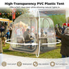 Clear bubble tent with PVC material, 540° view, and sealed floor for all-weather outdoor use at sports events.