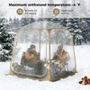 Clear bubble tent with sealed floor, 7 x 7 FT, waterproof, ideal for camping and backyard relaxation for 2-4 people.