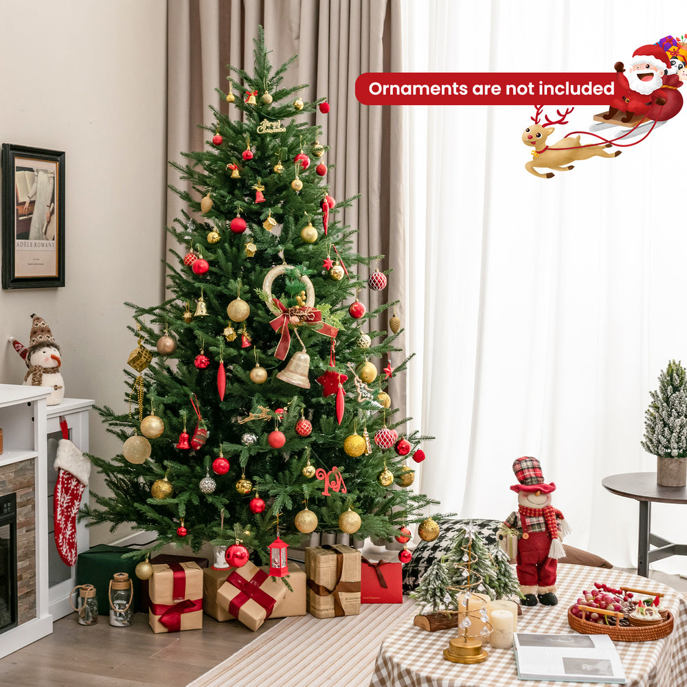 Pre-lit Christmas Tree with 280 Warm White LED Lights and 8 Lighting Modes-7 ft - Gallery View 1 of 10