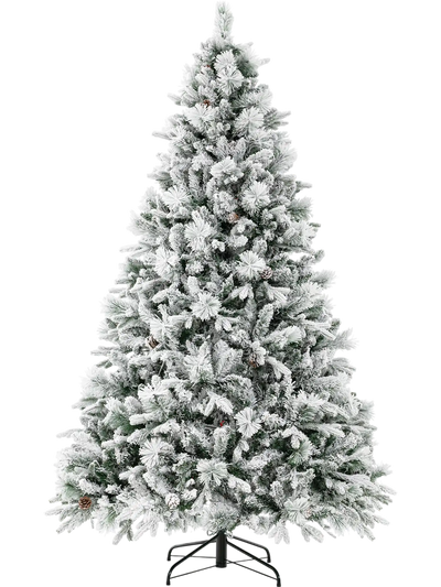 Costway Artificial Christmas Tree w/ Pine Needles & LED Lights 91743625 New