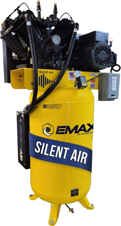 EMAX ES07V080V1 Industrial Series 80 Gal. 7.5 HP 1-Phase Two Stage Silent Air Electric Air Compressor New