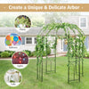 Birdcage shape garden arbor in vintage bronze, perfect for climbing plants and outdoor decorations like lights and.