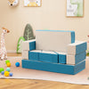 4-in-1 Crawl Climb Foam Shapes Toddler Kids Playset-Blue - Gallery View 1 of 2