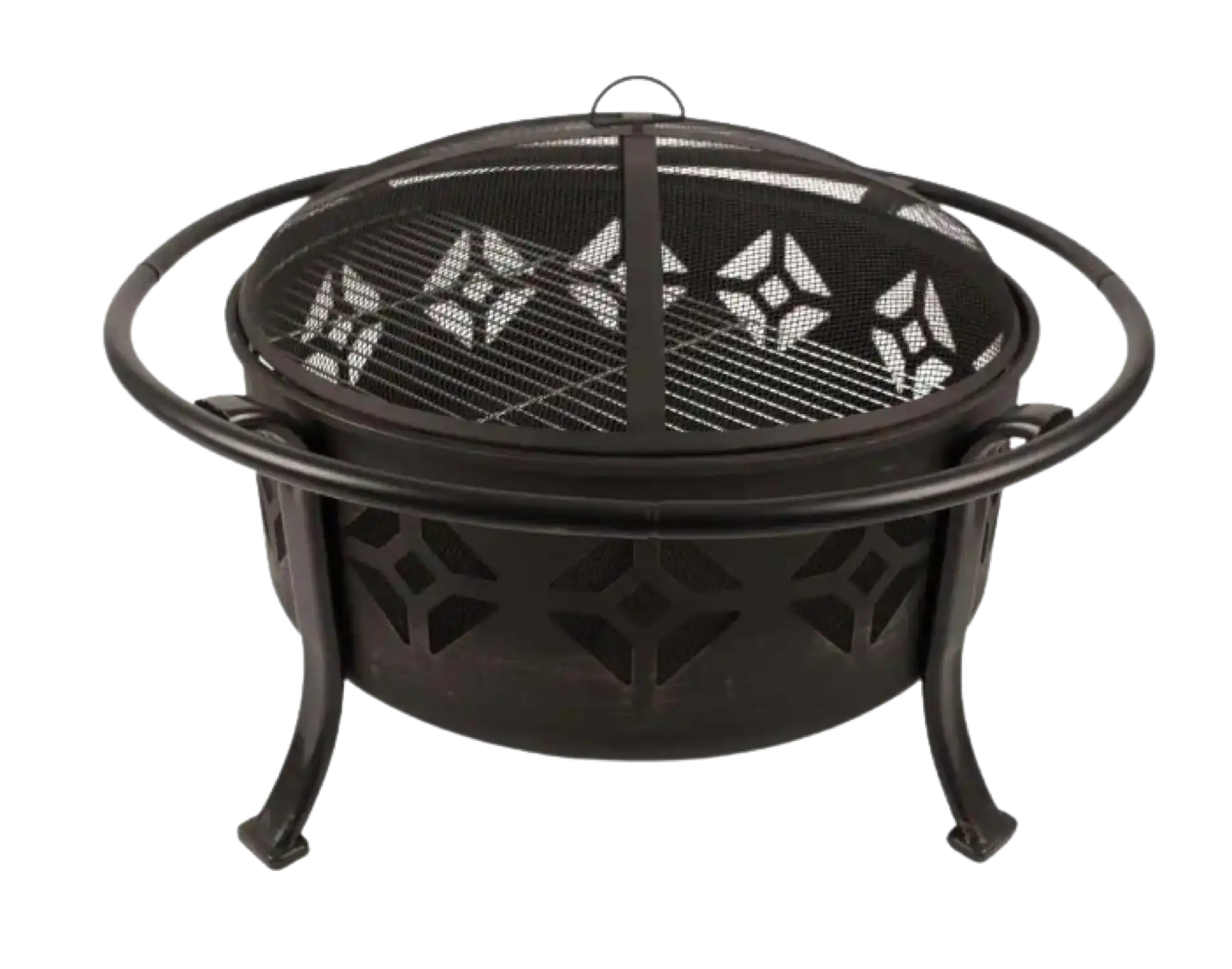 Pleasant Hearth Sunderland Deep Bowl 36 in. x 23 in. Square Steel Wood Fire Pit in Bronze New