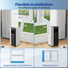 Portable 8000 BTU air conditioner with flexible installation for single/double-hung and sliding windows, remote control.