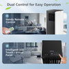 Close-up of the intelligent LED touch control panel of the 8000 BTU portable air conditioner for easy operation.