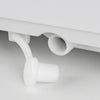 Close-up of the drainage outlet on the 8000 BTU portable air conditioner, designed for efficient cooling and.