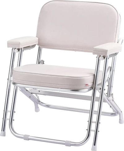 Vevor Deck Chair Folding Seat with Aluminum Alloy Frame Non-Slip Foot Pads New