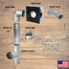 ComfortBilt Duravent 4" Piping Kit with 90° Elbow for Pellet Stoves Galvalume Silver New