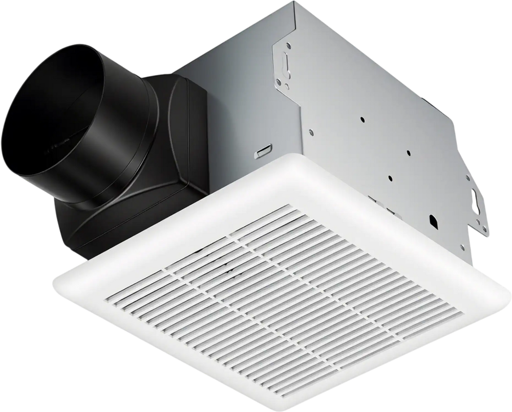80 CFM Ceiling Mount Bathroom Exhaust Fan with Metal Housing and 4 Inches Duct